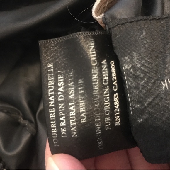 Rudsak Lamb Leather Goose Down Winter Coat with Rabbit Fur Hood - Picture 12 of 16